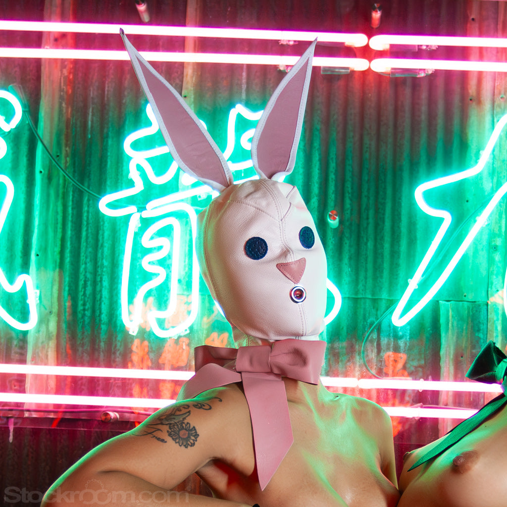 Leather Bunny Hood