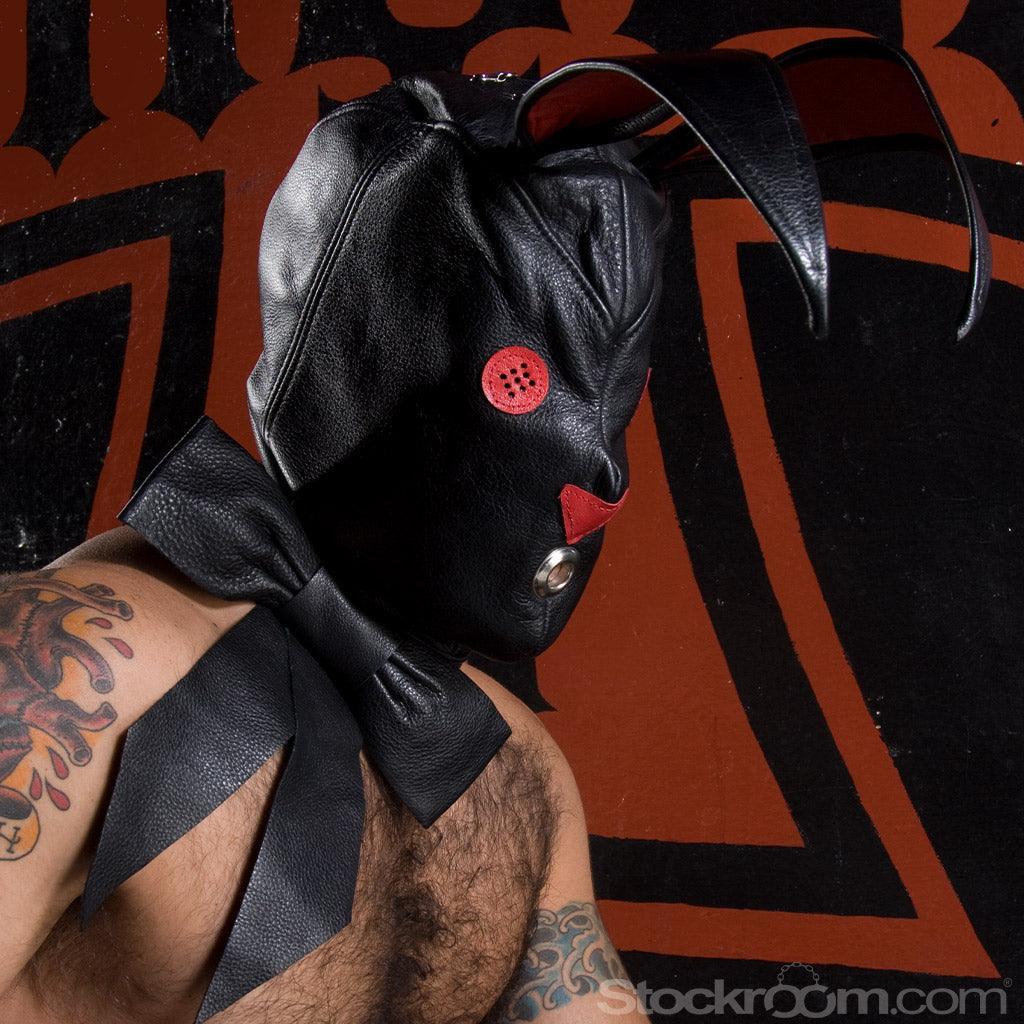 Leather Bunny Hood