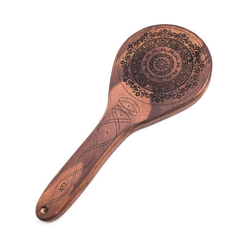 Floral Engraved Wood Spanking Paddle