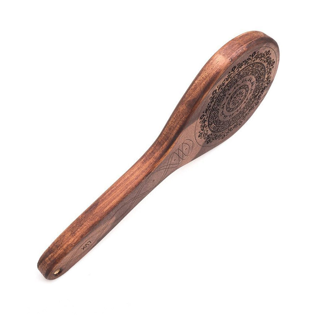 Floral Engraved Wood Spanking Paddle