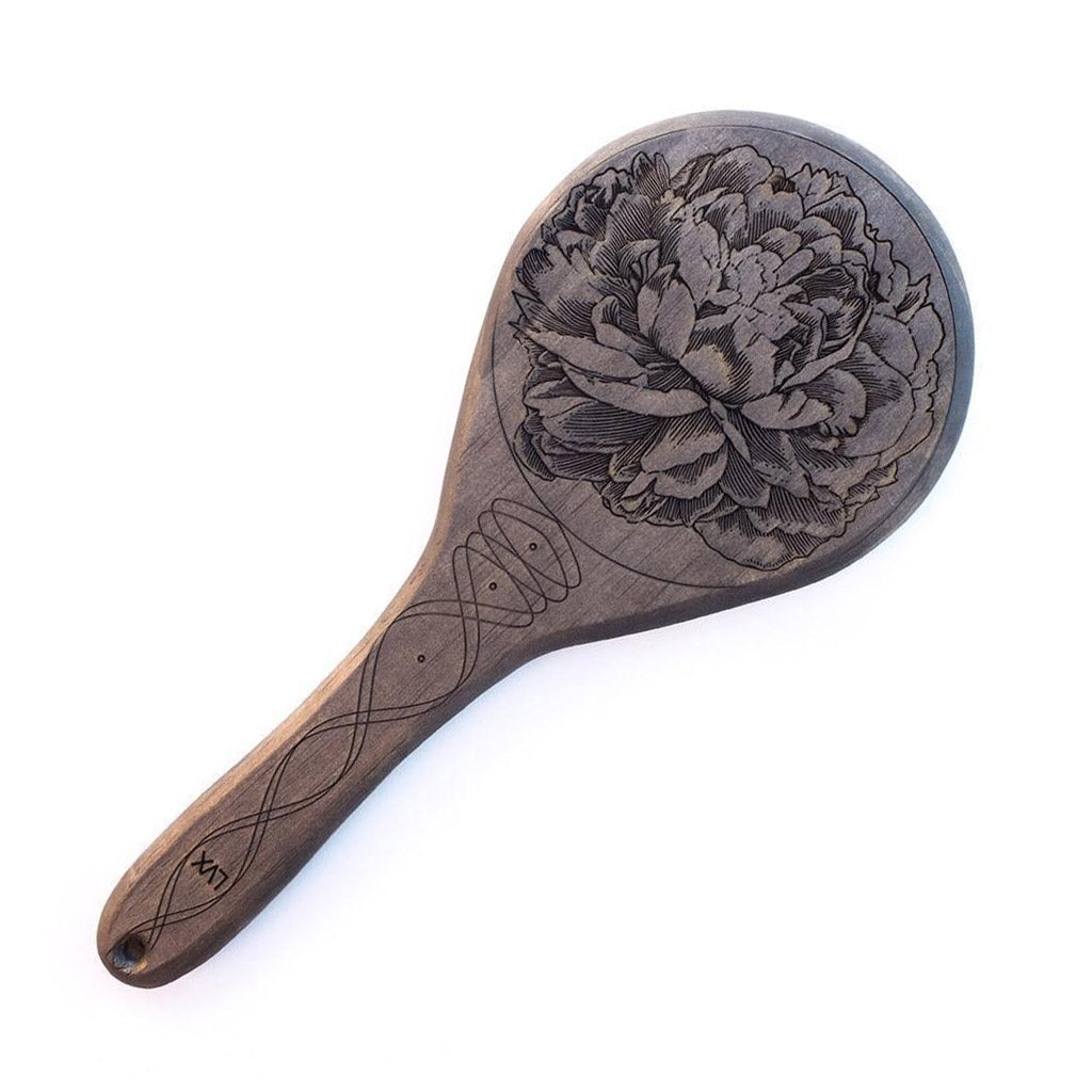 Peony Engraved Wooden Spanking Paddle