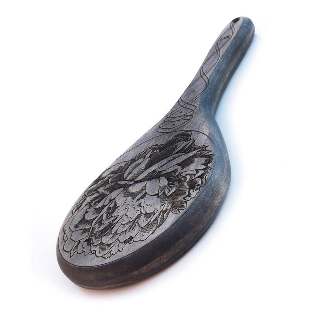 Peony Engraved Wooden Spanking Paddle