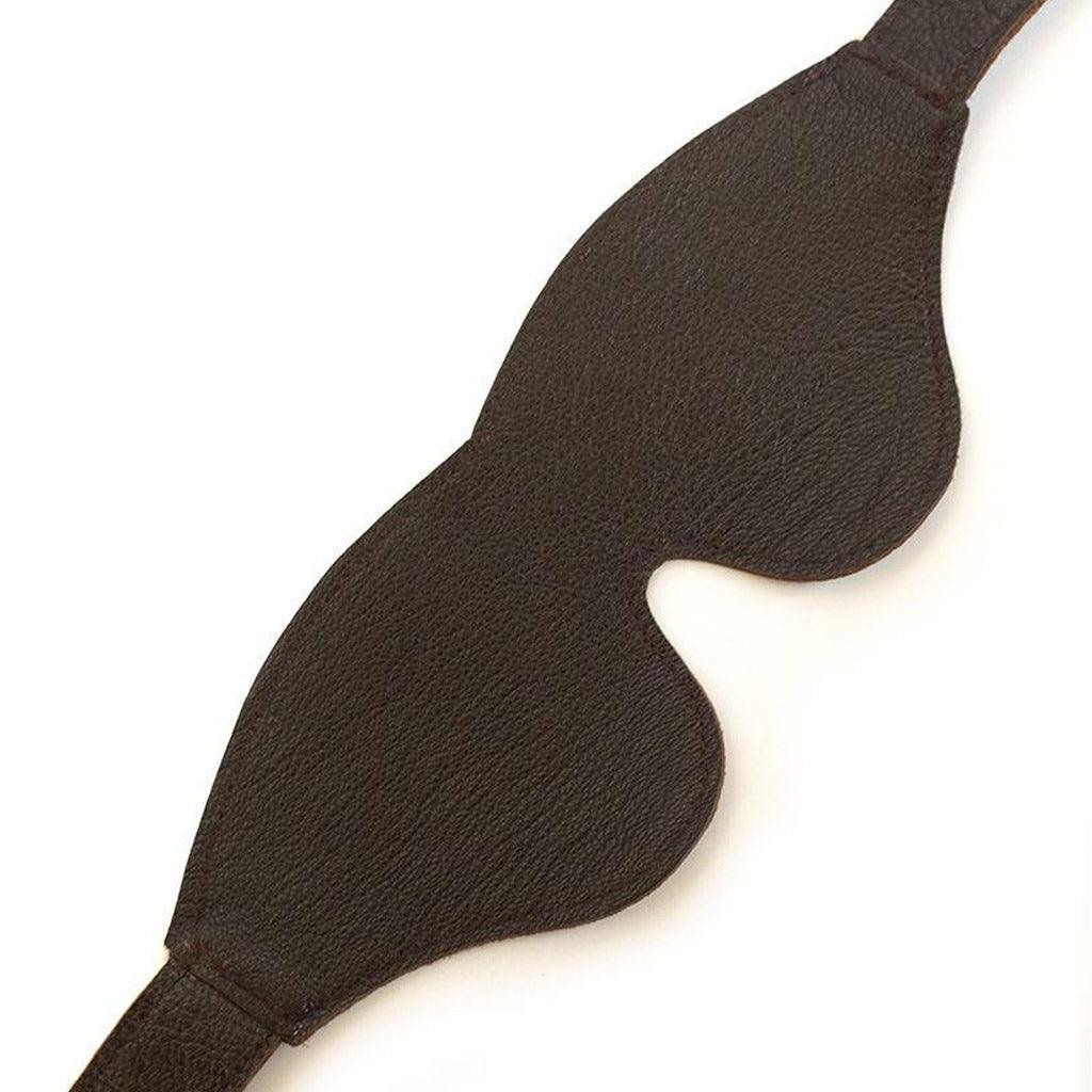 Brown Leather Blindfold Classic Cut