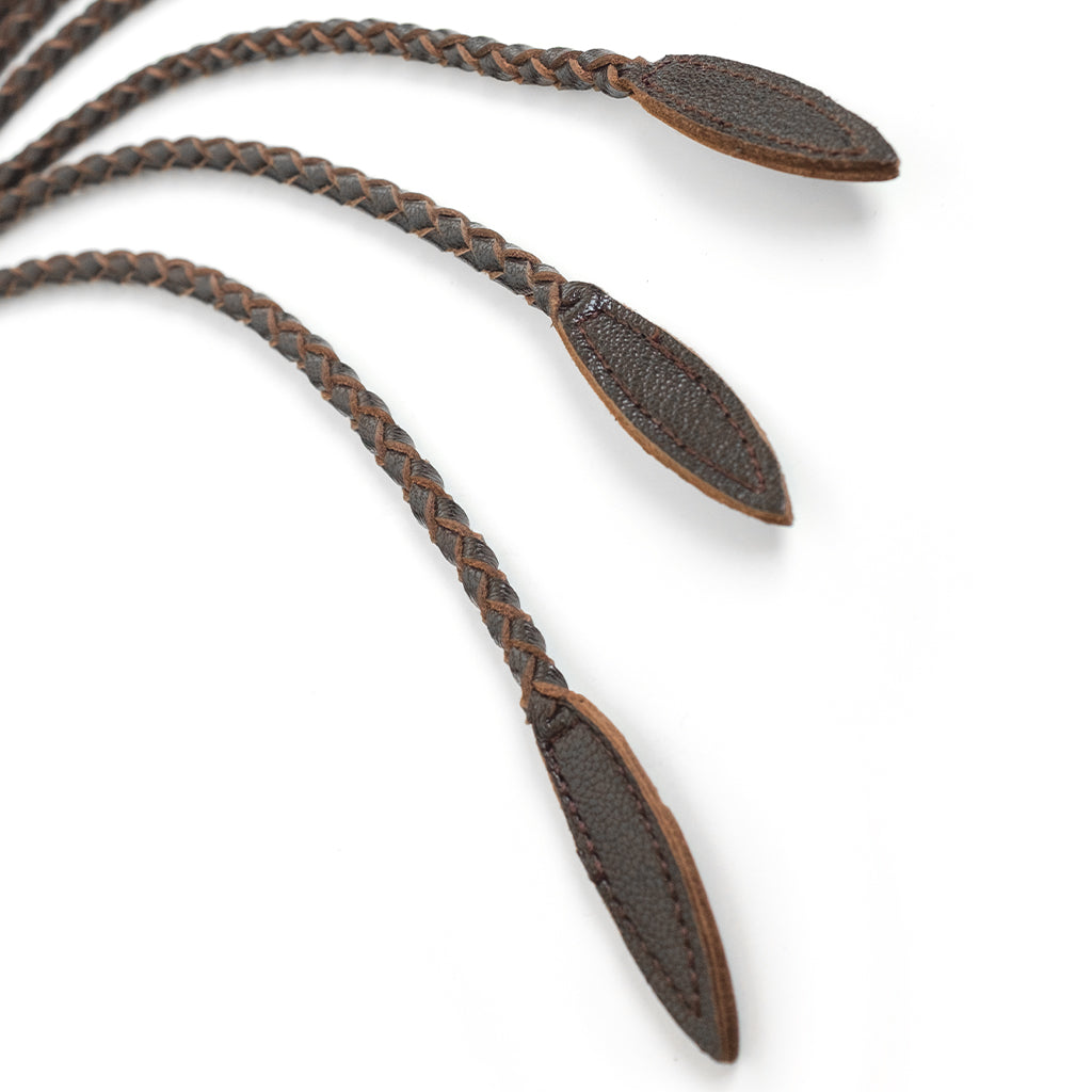 Brown Leather Braided Whip