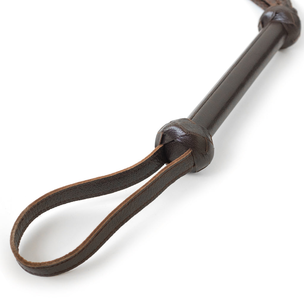 Brown Leather Braided Whip