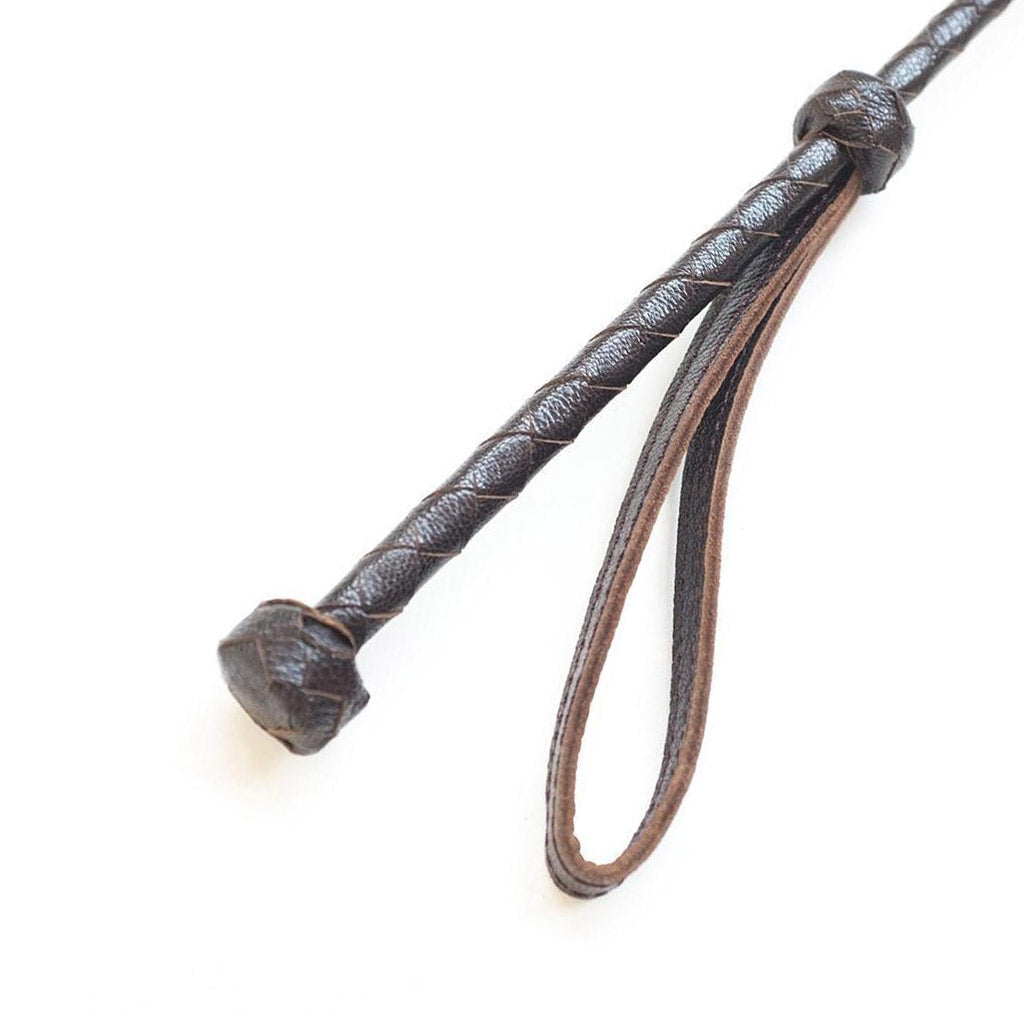 Brown Leather Heart Crop, 23.5"