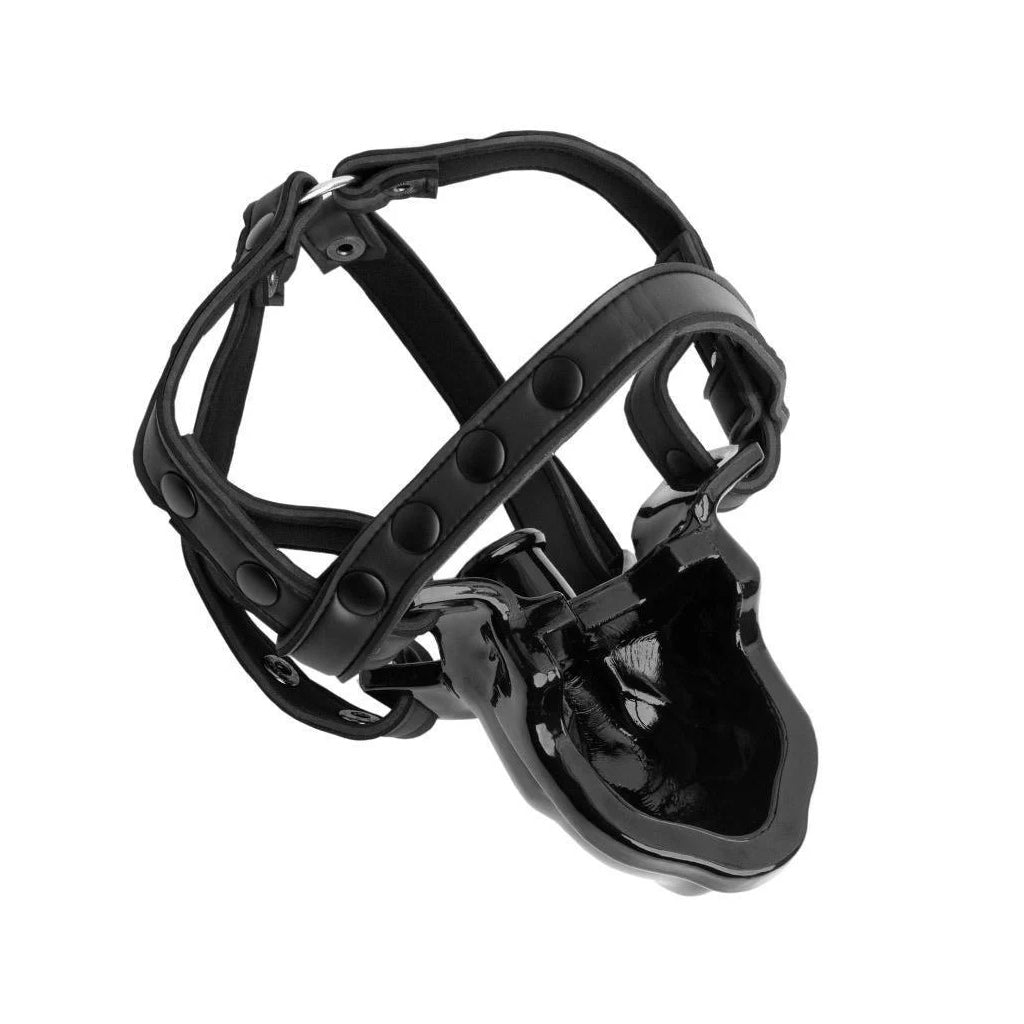 Watersport Mouth Gag with Adjustable Neoprene Straps, Black
