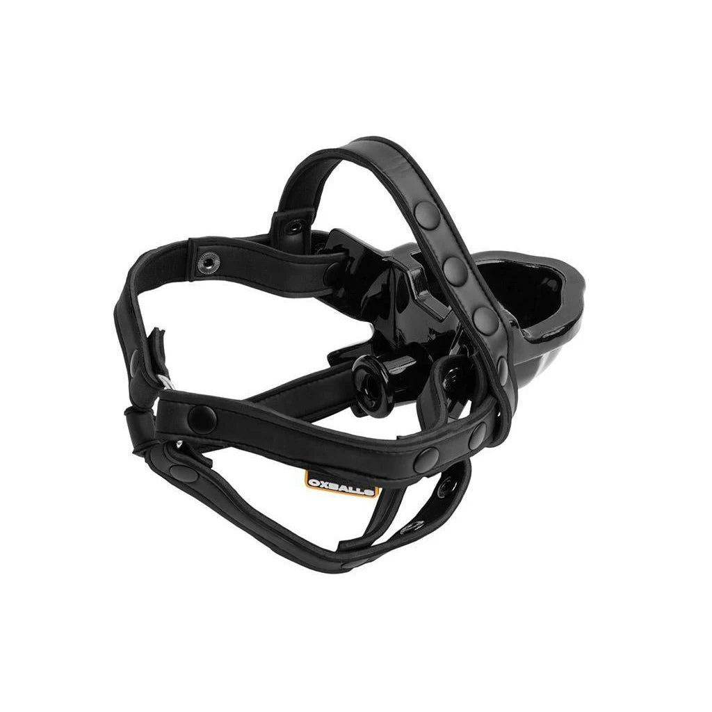Watersport Mouth Gag with Adjustable Neoprene Straps, Black