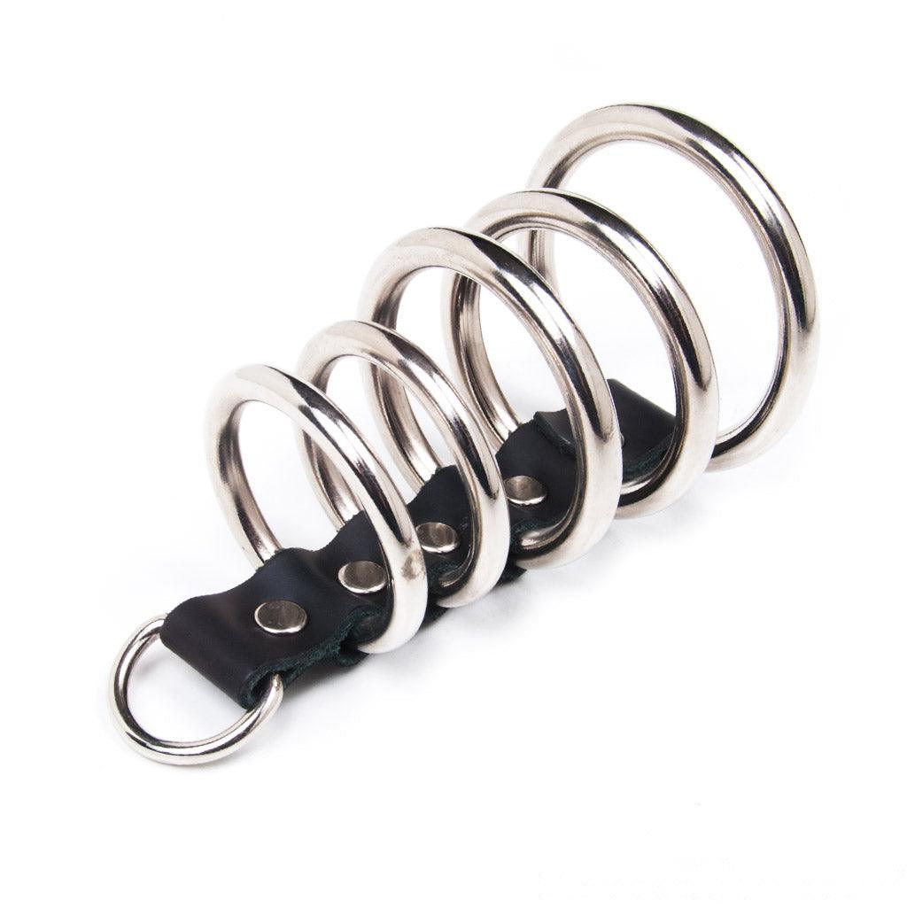 5 Gates Of Hell with D-Ring, Leather
