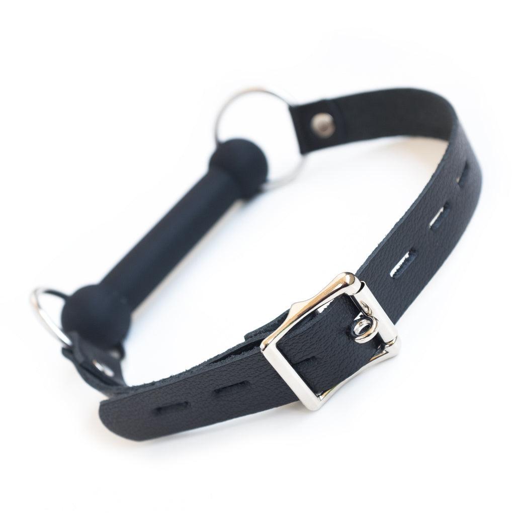 KinkLab Silicone Bit Gag w/ Leather Strap